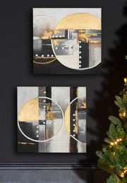 Wit-gouden 3D schilderij 60 cm