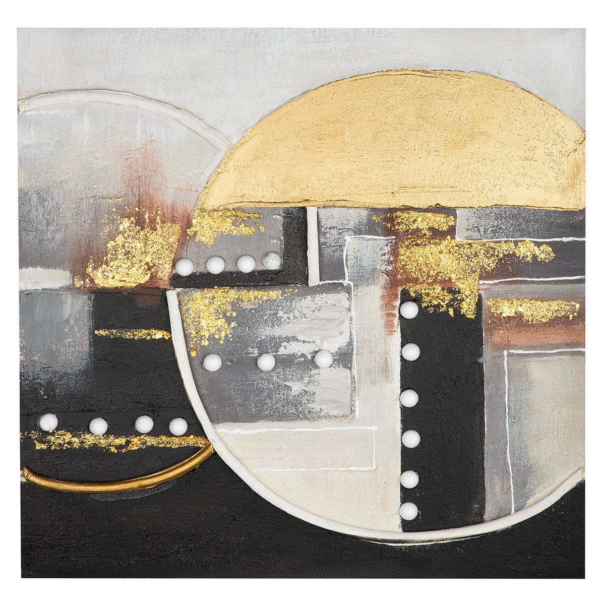 Wit-gouden 3D schilderij 60 cm