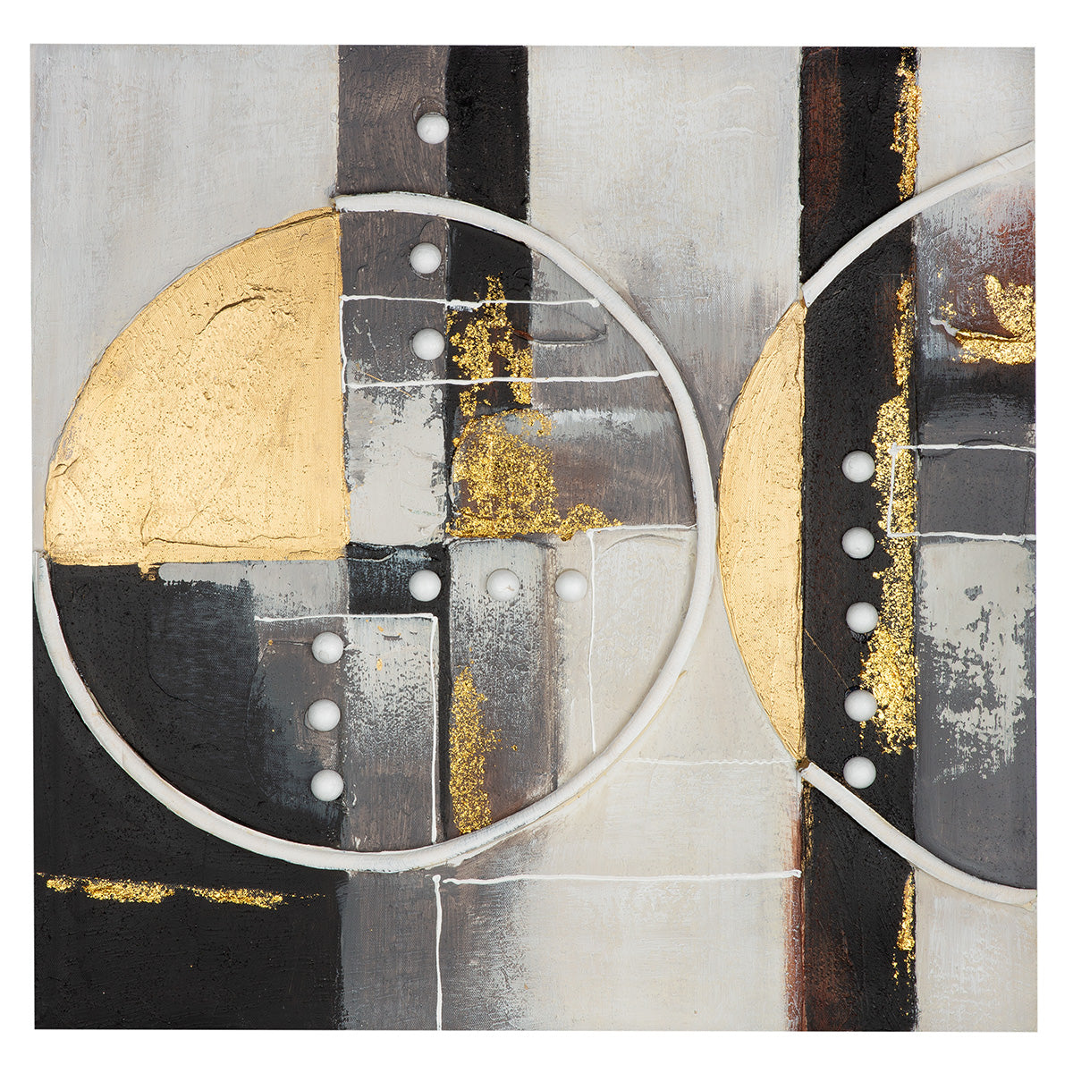 Wit-gouden 3D schilderij 60 cm