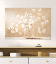Bruin plantenschilderij 90 × 60 cm