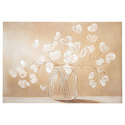 Bruin plantenschilderij 90 × 60 cm