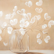 Bruin plantenschilderij 90 × 60 cm
