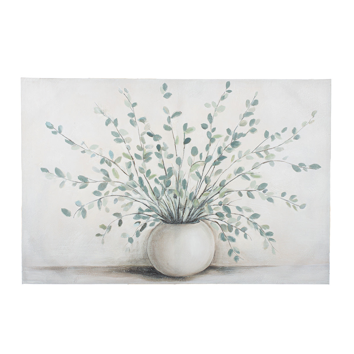 Eucalyptusschilderij met vaas 120 cm