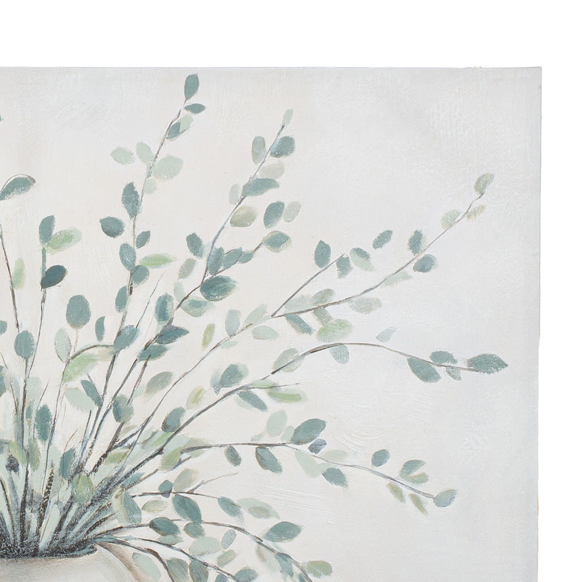 Eucalyptusschilderij met vaas 120 cm