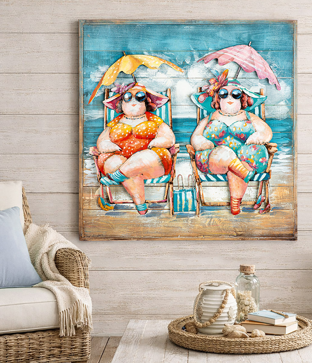 Sun Ladies 3D wanddecoratie 80 cm