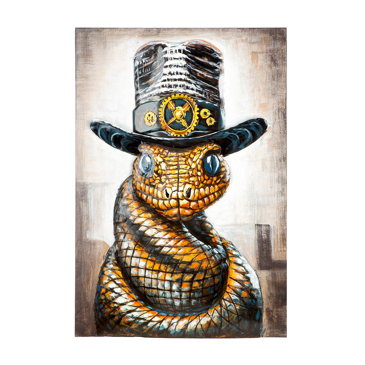 Snake with attitude 3D wanddecoratie