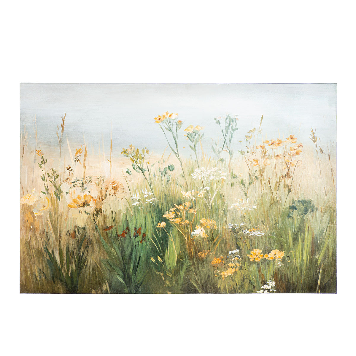 Groen schilderij Feldrain 90 cm