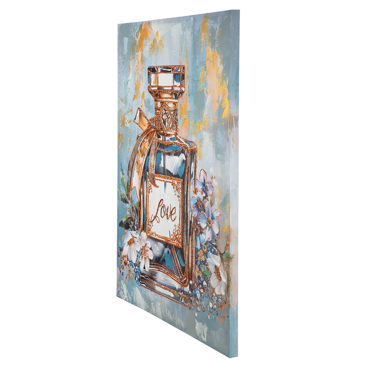Flacon d'amour blauw schilderij 100 cm