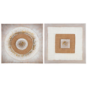 Wit 3D-schilderij Jute 30 cm