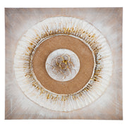 Wit 3D-schilderij Jute 30 cm