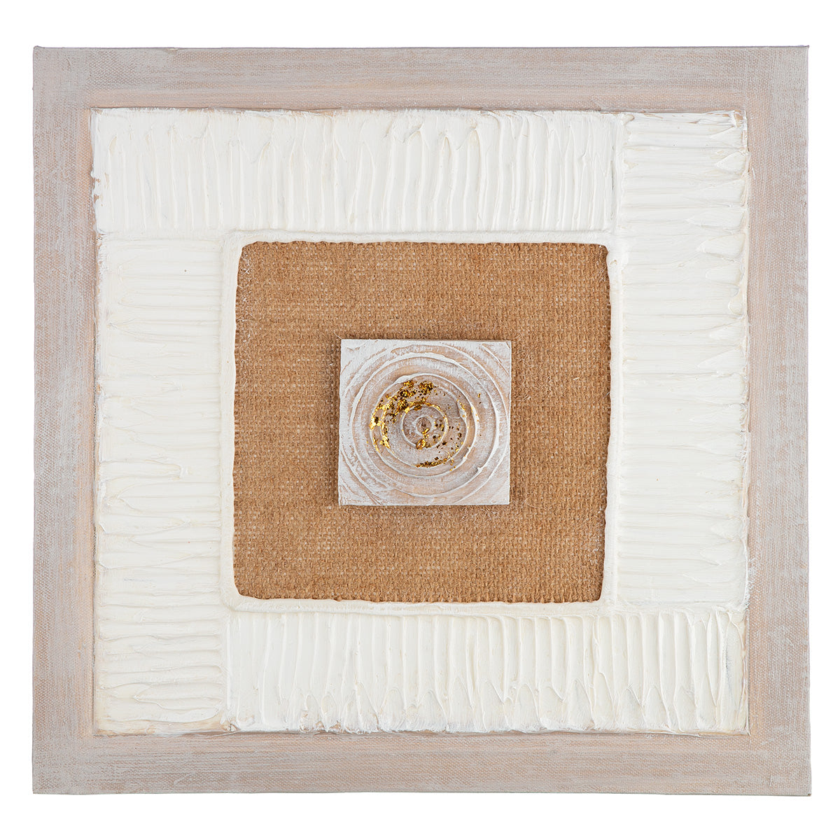 Wit 3D-schilderij Jute 30 cm