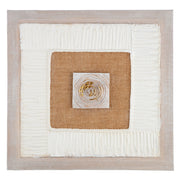 Wit 3D-schilderij Jute 30 cm