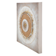 Wit 3D-schilderij Jute 30 cm