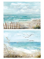 Möwen am Strand schilderij 80 cm