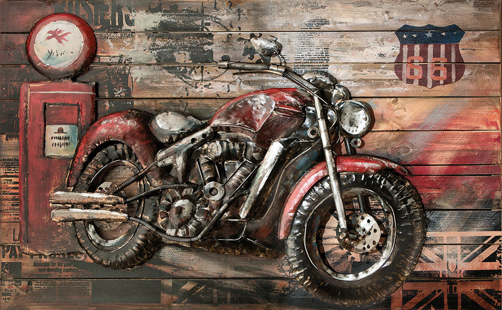 Red Beast 3D motorwanddecoratie