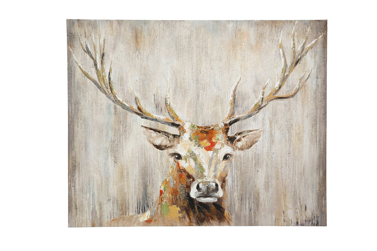 Bruin hertenschilderij 99.5 cm