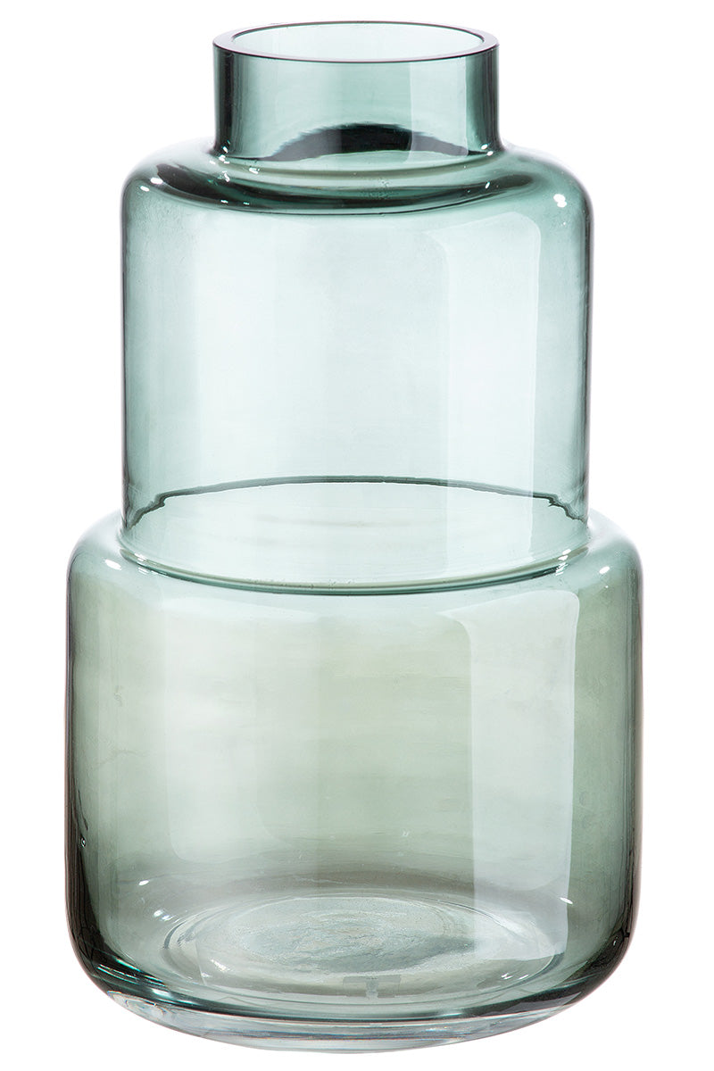 Colletta vaas glas en hout 28 cm