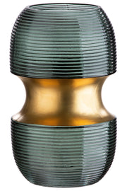 Groene glazen vaas Opal 18 cm