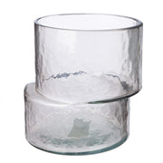 Grijze glazen vaas Levels 16.5 cm
