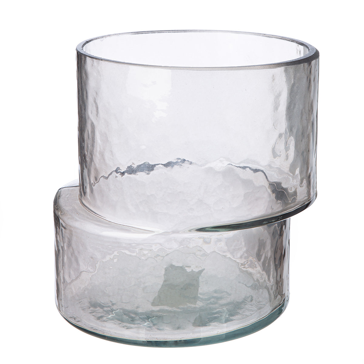 Grijze glazen vaas Levels 16.5 cm