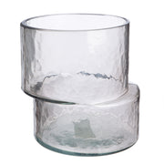 Grijze glazen vaas Levels 16.5 cm