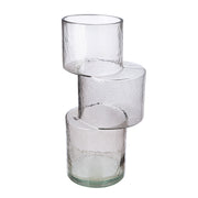 Grijze glazen vaas Levels 28.5 cm