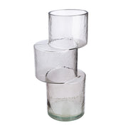 Grijze glazen vaas Levels 28.5 cm