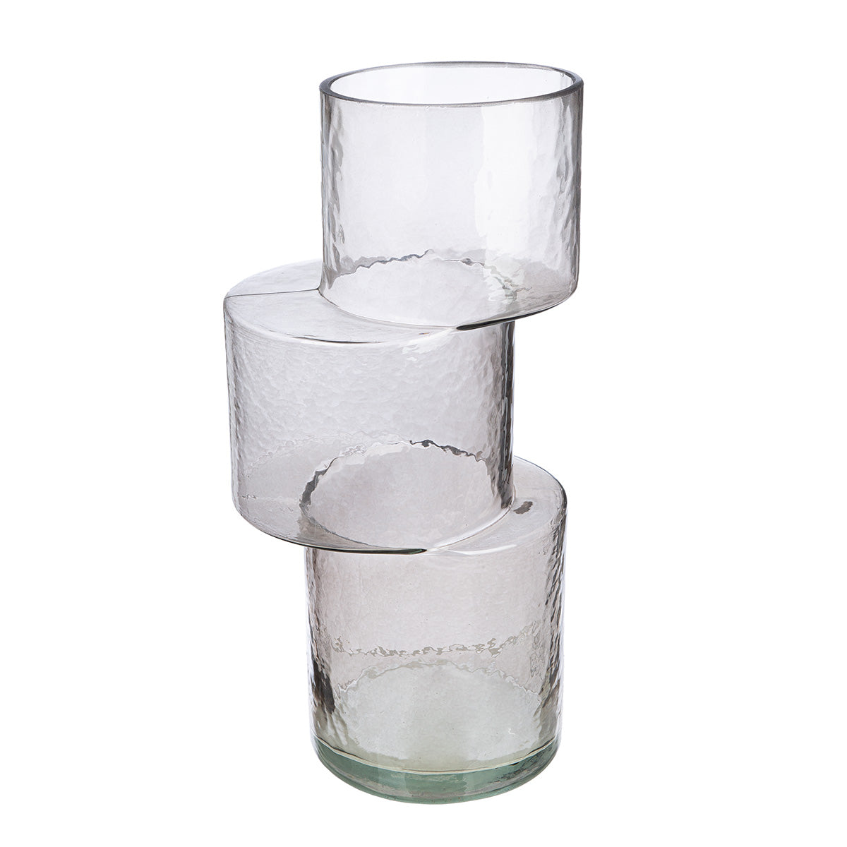 Grijze glazen vaas Levels 28.5 cm
