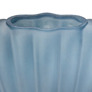 Schelpenvaas Lichtblauw Glas