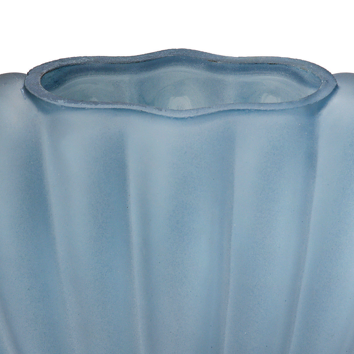 Lichtblauwe schelpvaas 22 cm
