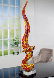 Glazen Sculptuur Momentum Rood