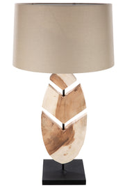 Houten Feather Tafellamp Naturel