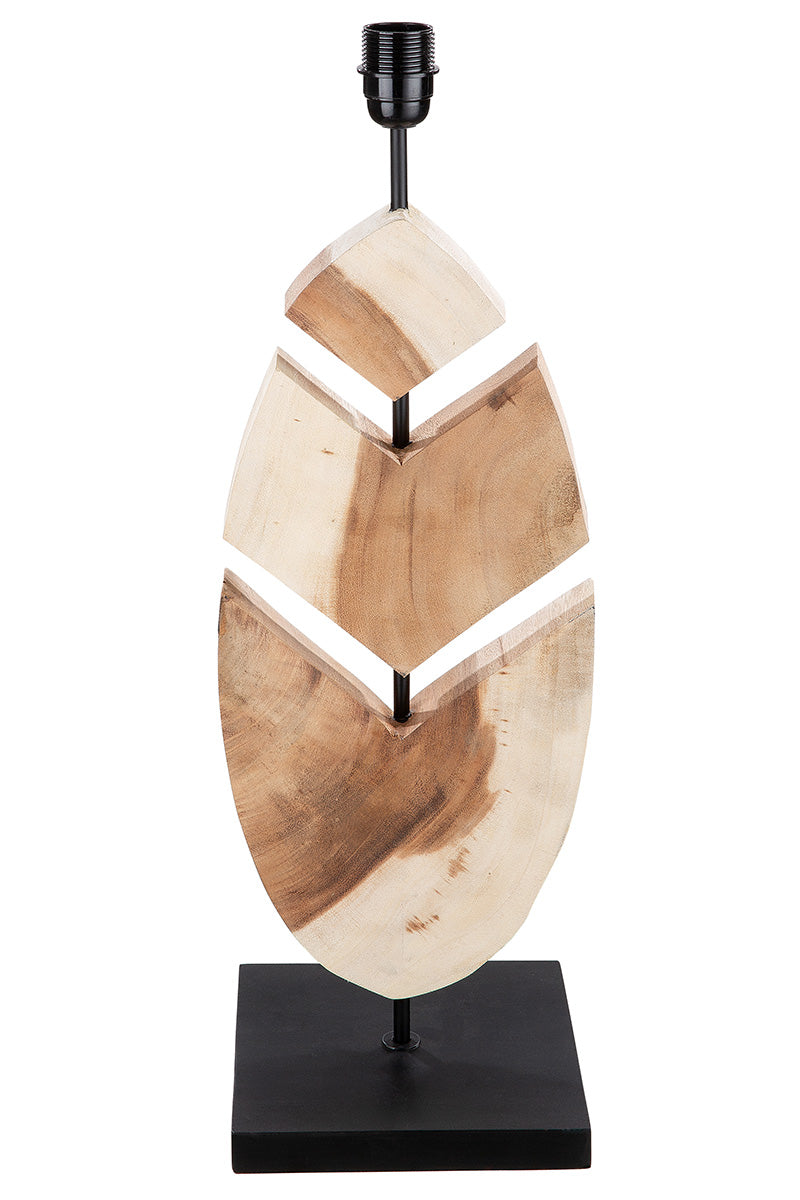 Houten Feather Tafellamp Naturel