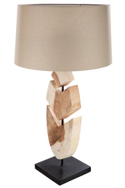 Houten Feather Tafellamp Naturel