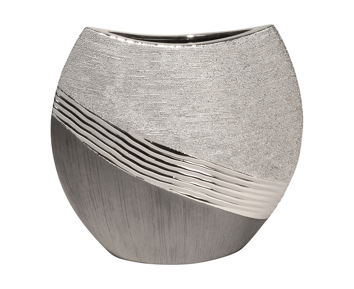 Bridgetown Vaas Grijs-Zilver 21 cm