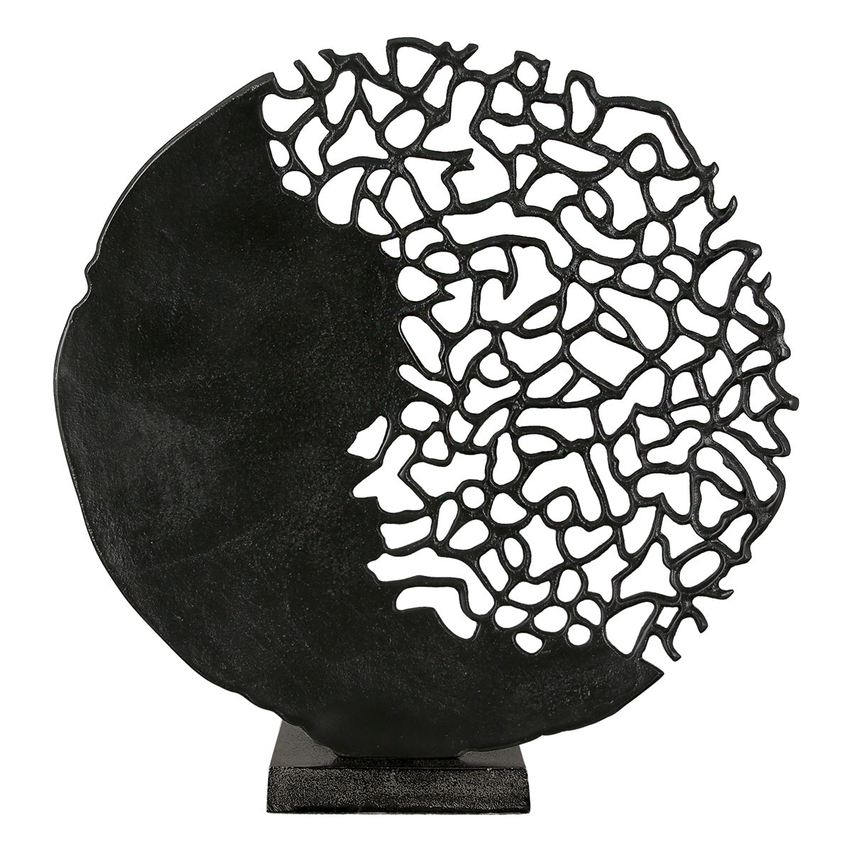 Osaka Ronde Aluminium Sculptuur Zwart