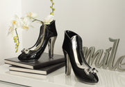 Milano Hoge Hak Vaas Zwart 20 cm