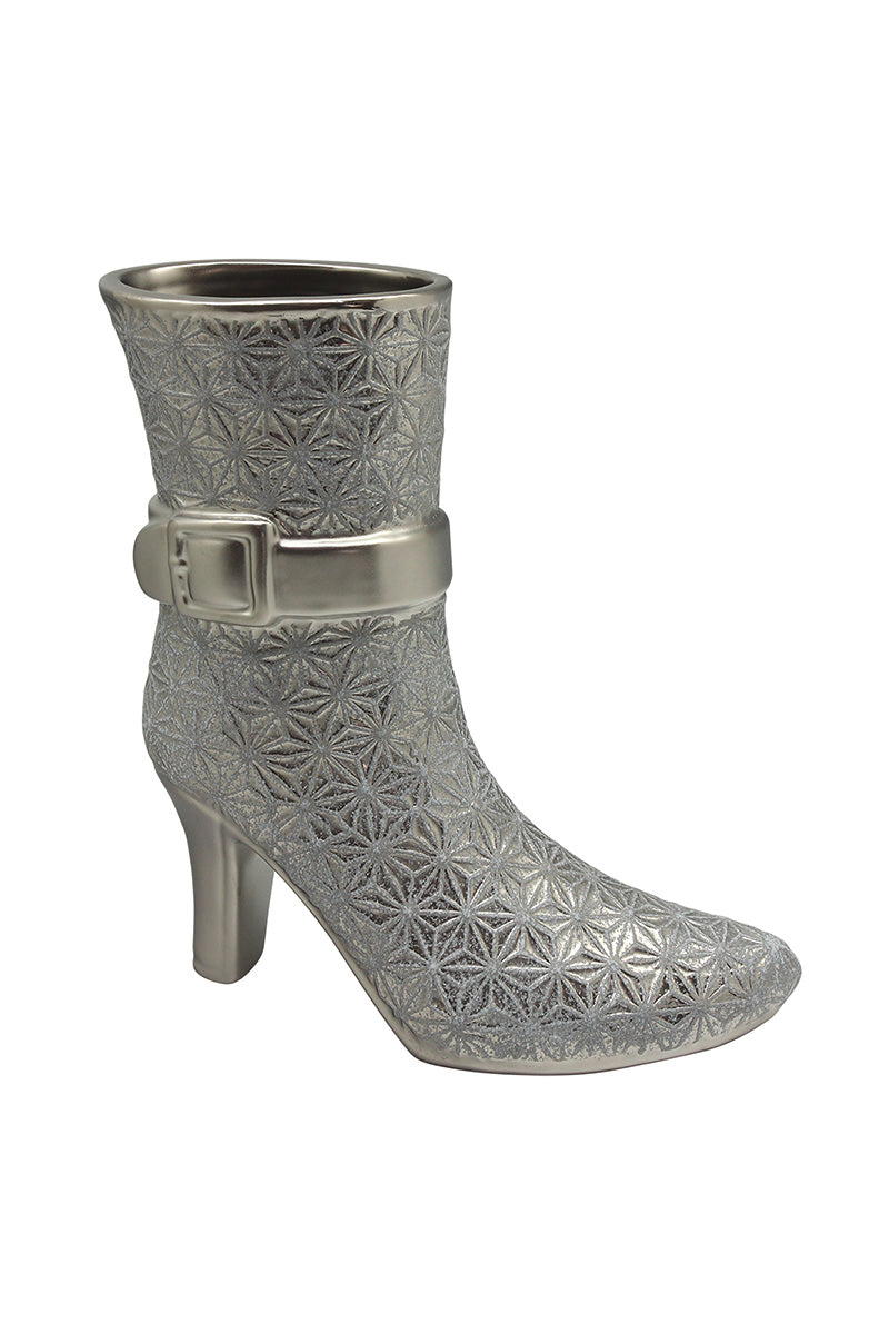 Milano Hoge Hak Vaas Zilver 24 cm