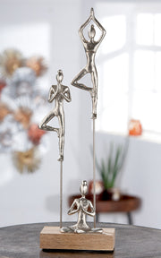 Yogagruppe Yoga Sculptuur Zilver