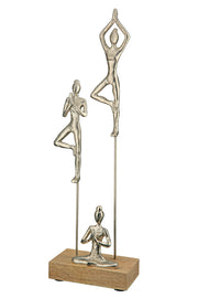 Yogagruppe Yoga Sculptuur Zilver