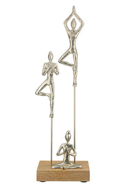 Yogagruppe Yoga Sculptuur Zilver