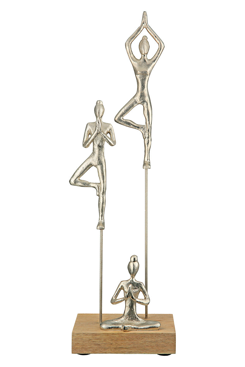 Yogagruppe Yoga Sculptuur Zilver