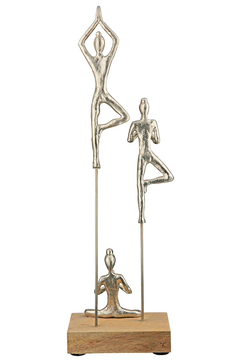 Yogagruppe Yoga Sculptuur Zilver