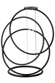 Zwarte Metalen Vaas Circle 18 cm