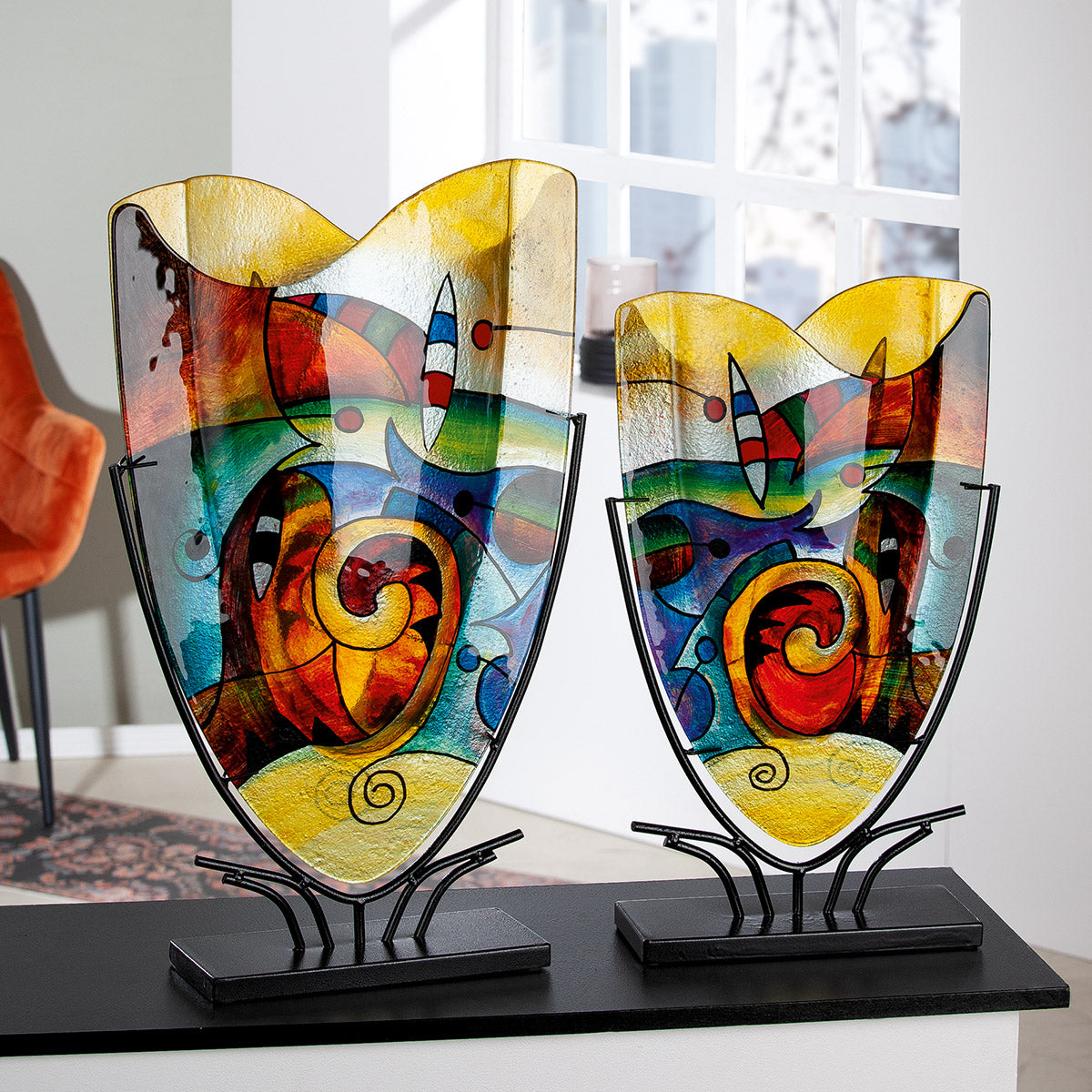 Kleurrijke vloervaas Verona 48 cm
