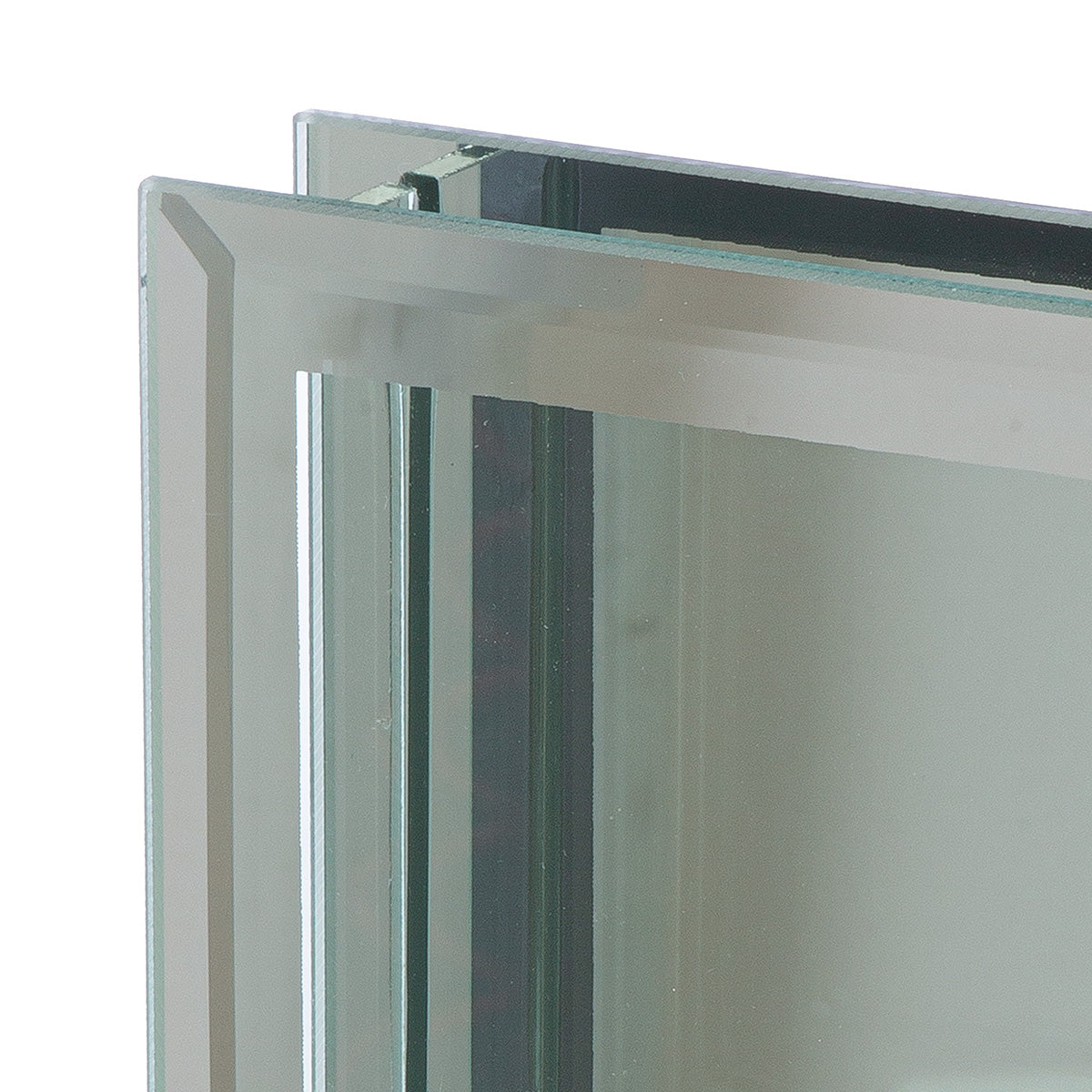 Vierkante spiegelglazen vaas 12 cm