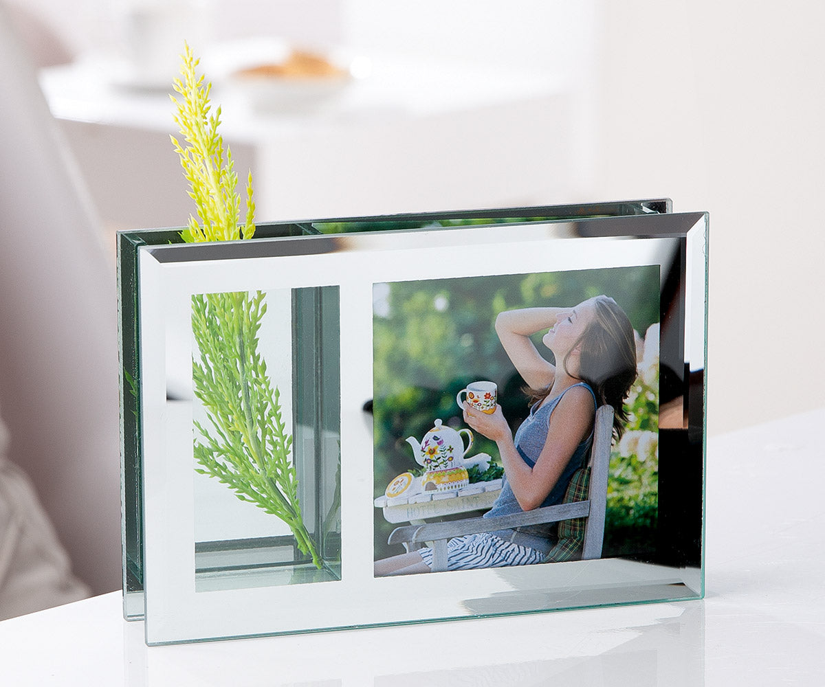 Rechthoekige spiegelglazen vaas