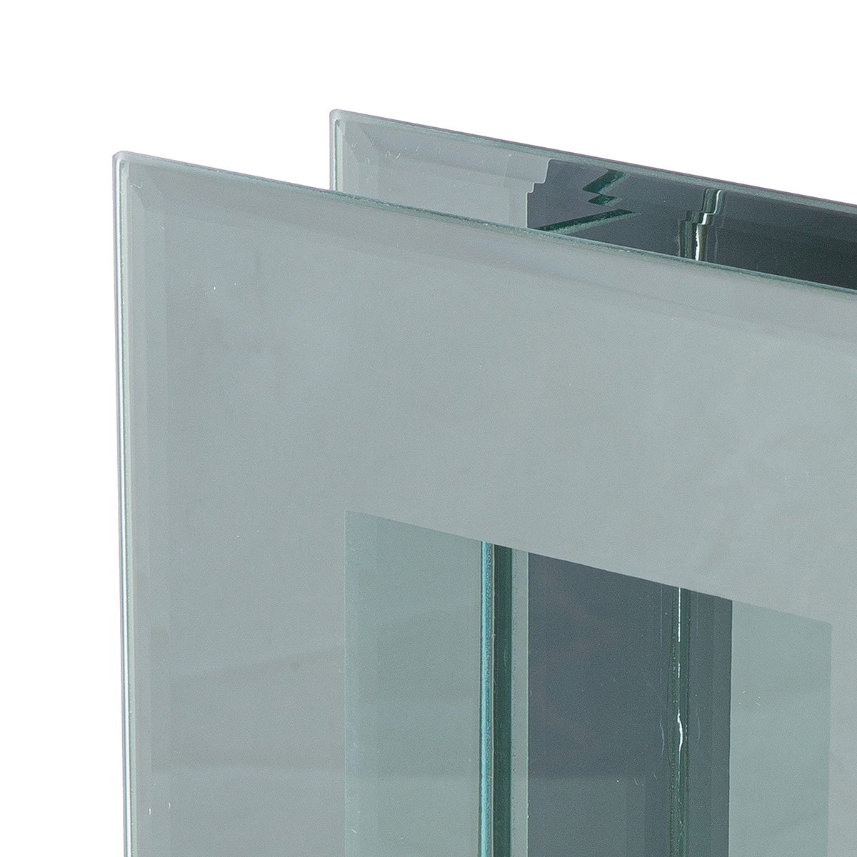 Vierkante spiegelglazen vaas 16 cm