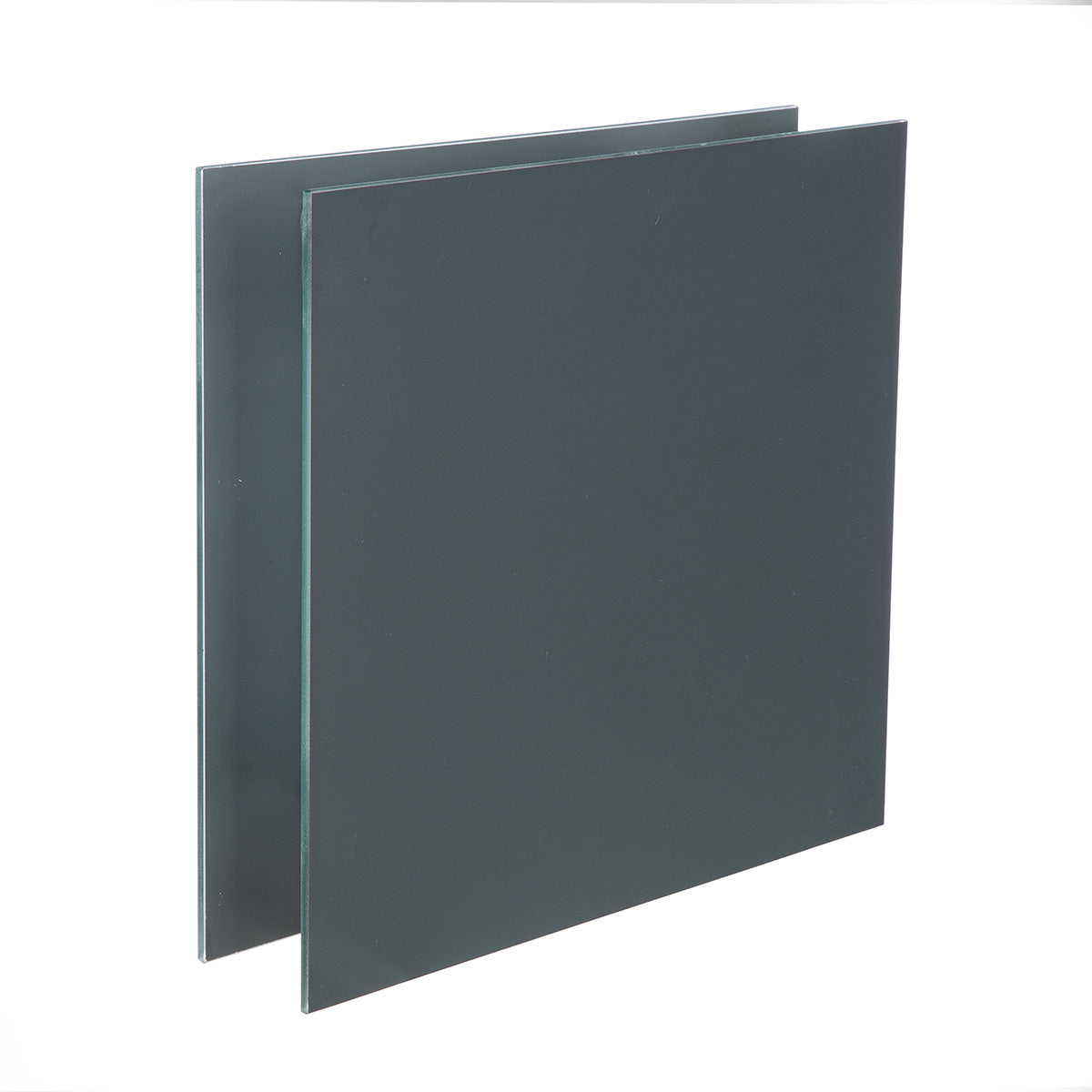 Vierkante spiegelglazen vaas 20 cm