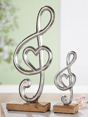 Zilveren Muzieksleutel Decoratie